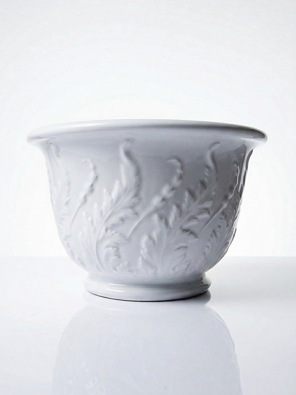 Vintage Übertopf für Porcelaine de Limoges weiß blassblau/céladon