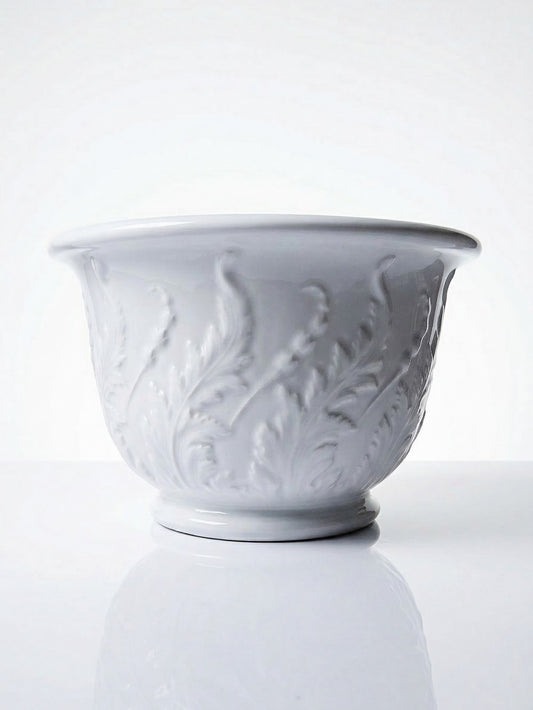 Vintage Übertopf für Porcelaine de Limoges weiß blassblau/céladon