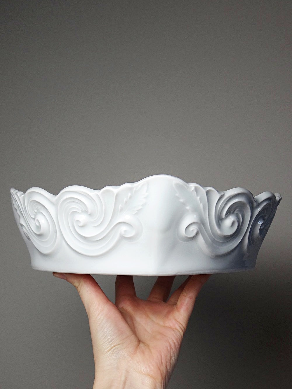 Vintage Schüssel von Limoges für Porzellan celadongrün
