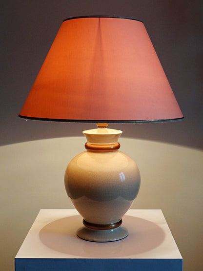 Vintage Lampe Panama von Le Dauphin für Le Dauphin creme, ivoire, gold