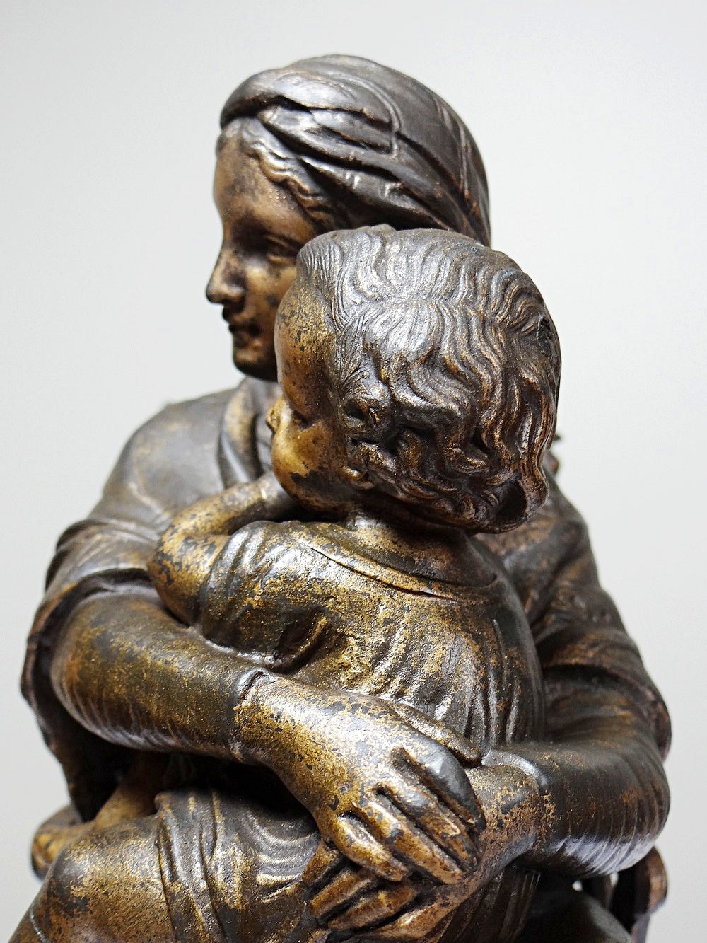Vintage Statuette Vierge à la Chaise religiöses Motiv