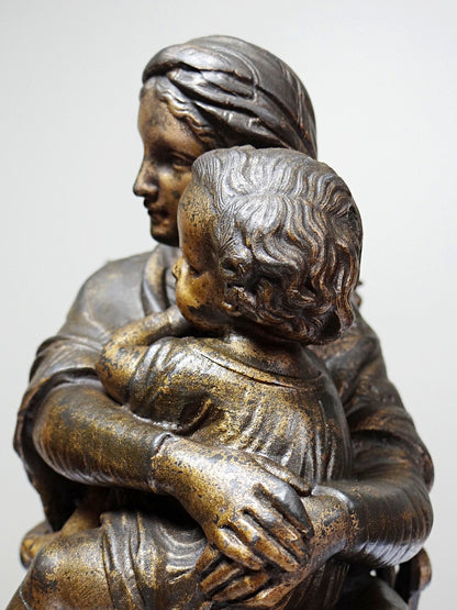 Vintage Statuette Vierge à la Chaise religiöses Motiv