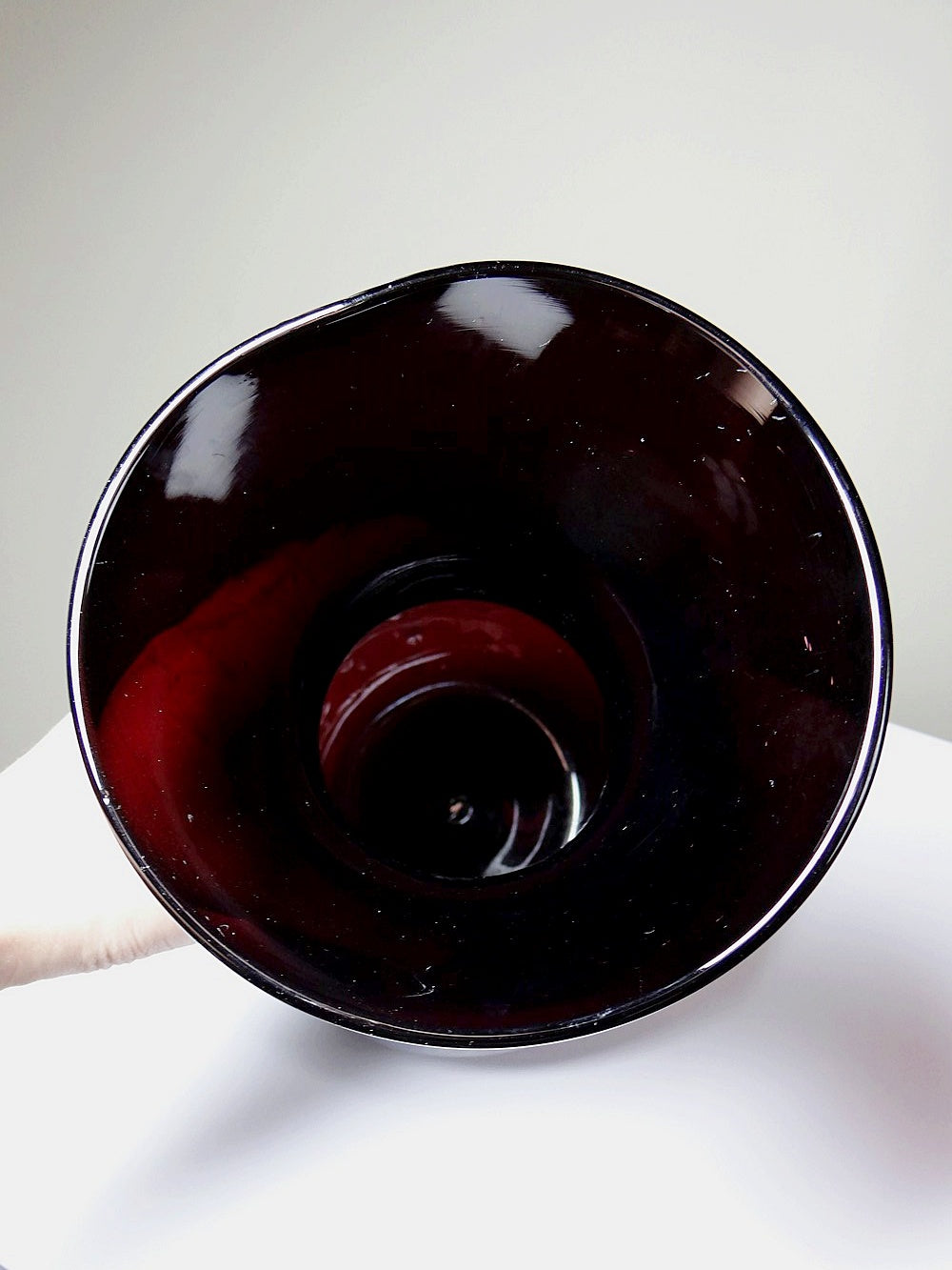 Vintage Kunstglasvase Violett mit Silberinclusionen von Studio Glass für Frankreich