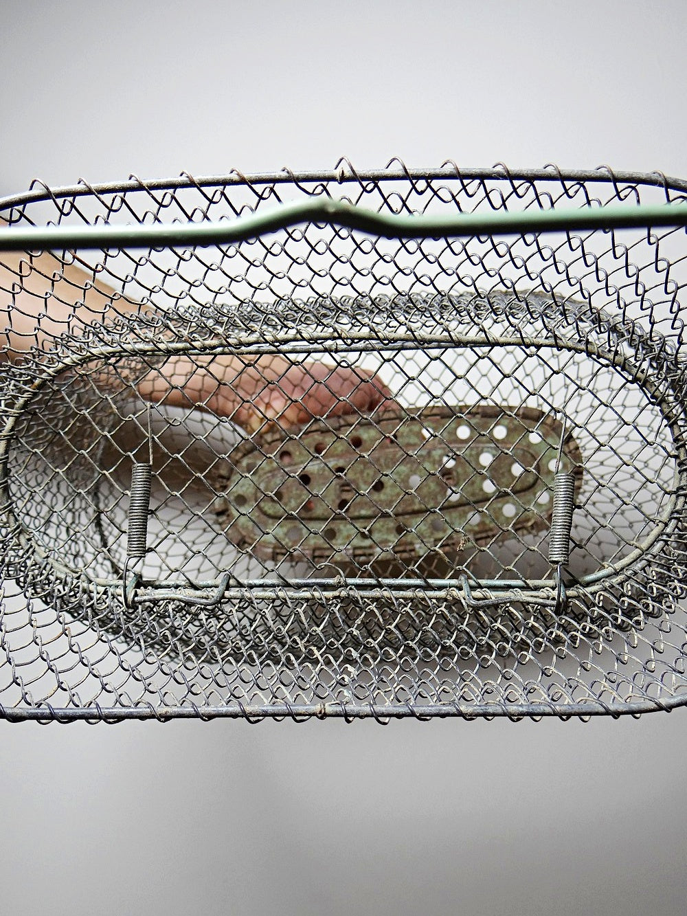 Vintage Fischreuse von Maillinox für Braun, Metall oxidiert