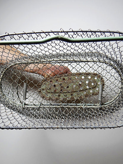 Vintage Fischreuse von Maillinox für Braun, Metall oxidiert