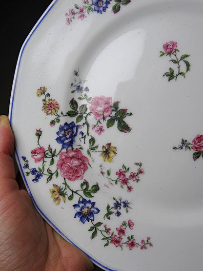 Vintage Dessertteller von Bernardaud für B&C° florales Dekor Set von 7