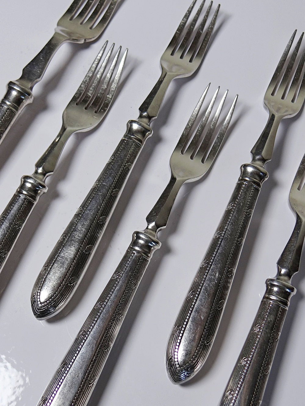 Vintage Dessertgabel Set von 6 von Mappin und Webb für Mappin und Webb, versilbert