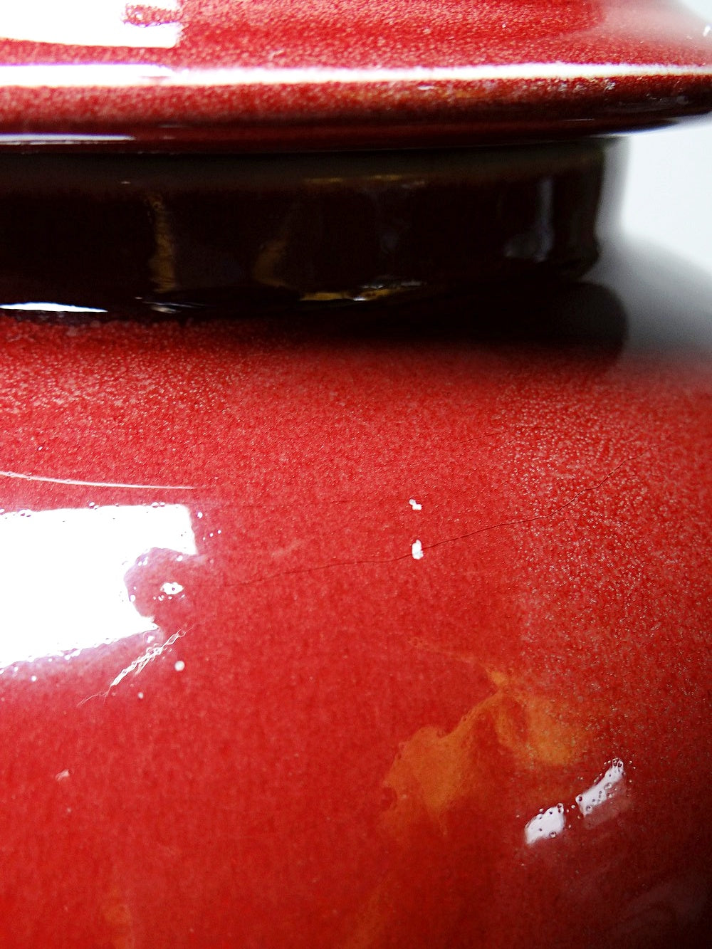 Vintage Vase chinesischer Ingwertopf oxblood und Celadon Keramik
