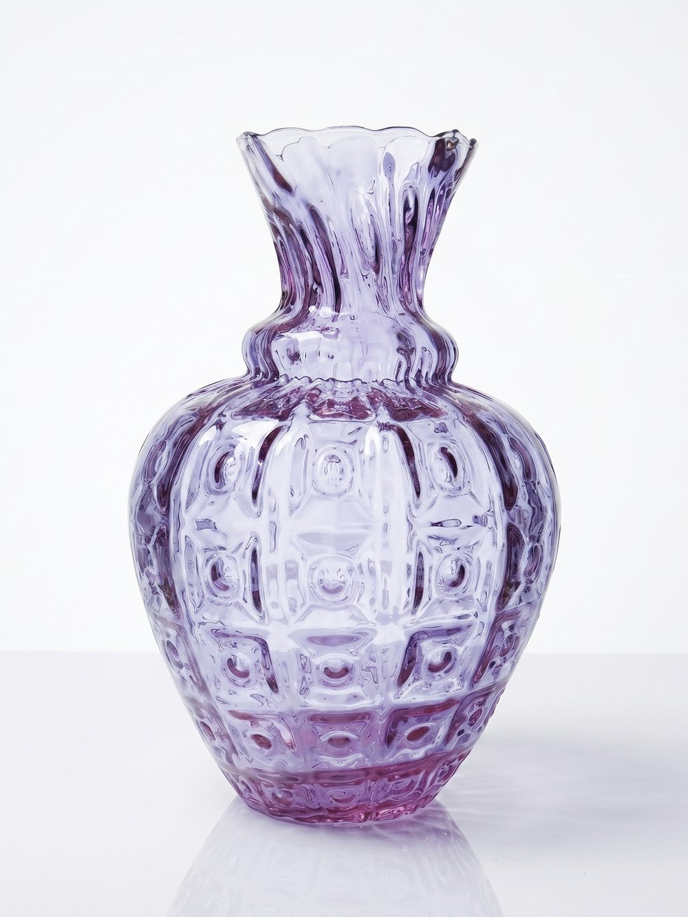 Vintage Vase Alexandrite Empoli blau bis rosa texturiert
