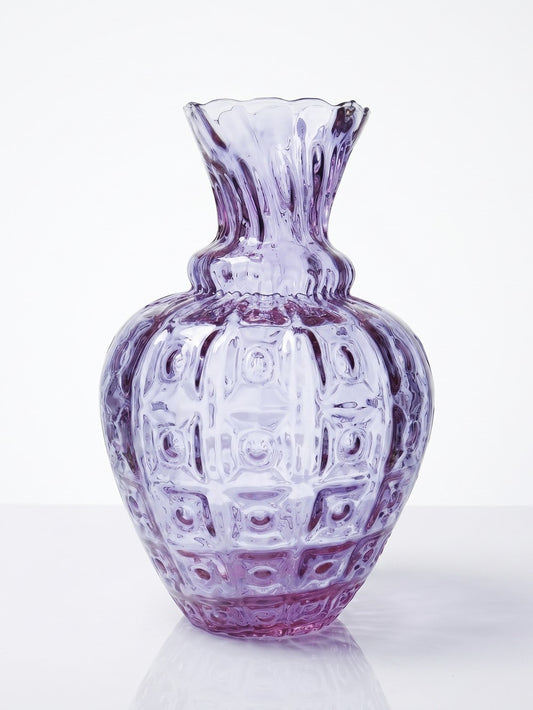 Vintage Vase Alexandrite Empoli blau bis rosa texturiert
