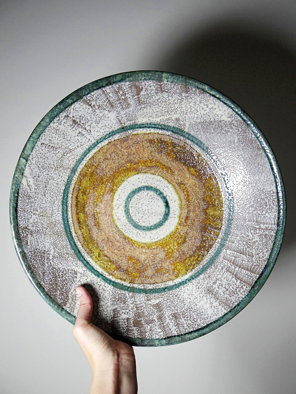 Vintage Servieraccessoire Keramikschale braun Jahre 1950er bis 1960er
