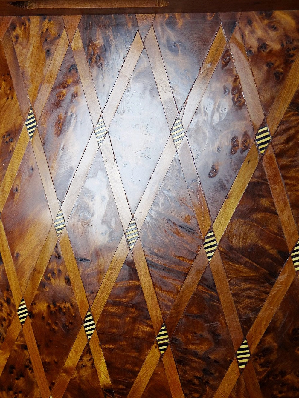 Vintage Tablett Thuja Zitronenholz Intarsie, marokkanisches Kunsthandwerk