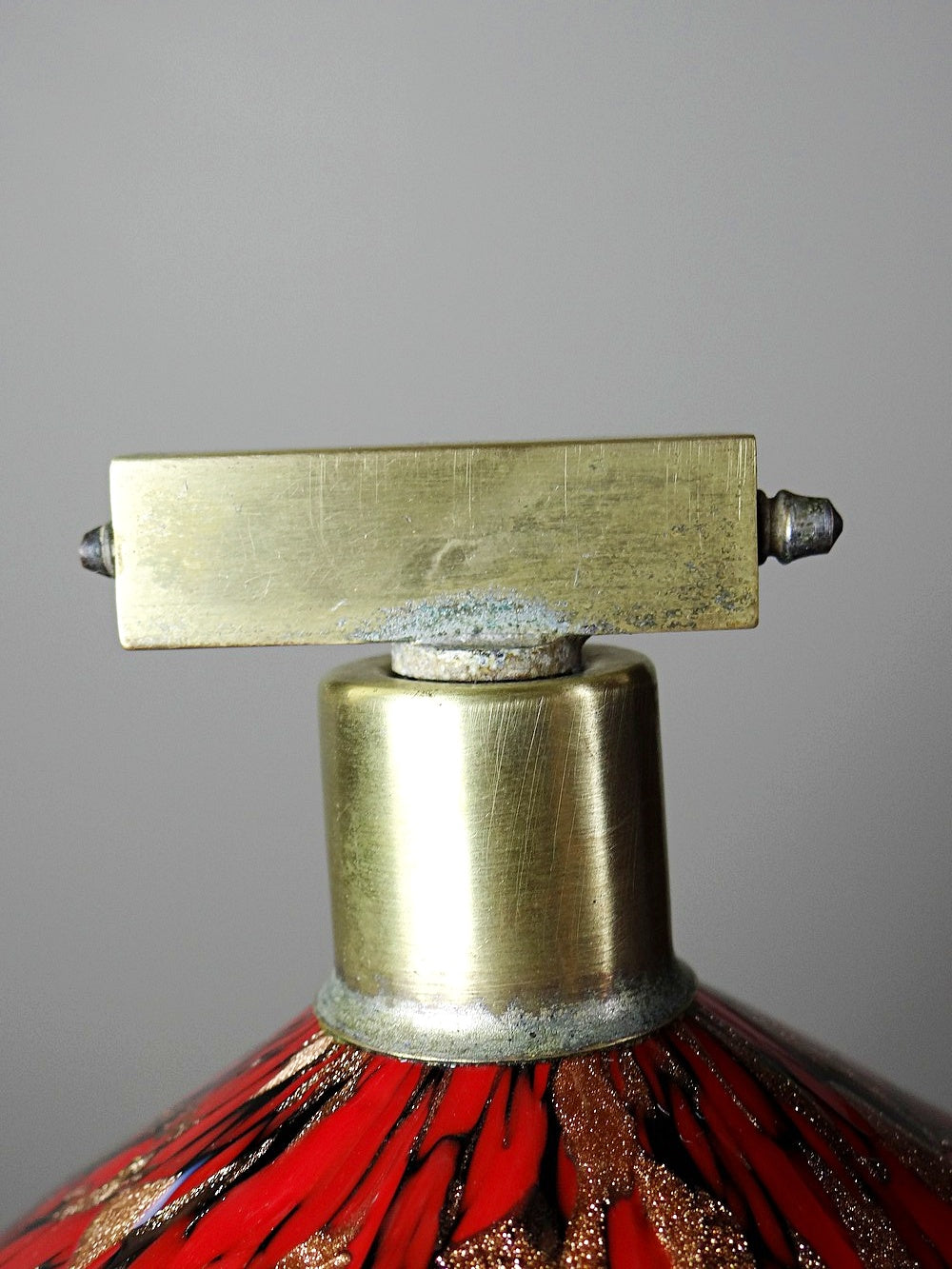 Vintage Bad-Set von Vincenzo Nason für Murano Aventurin Glas schwarz rot