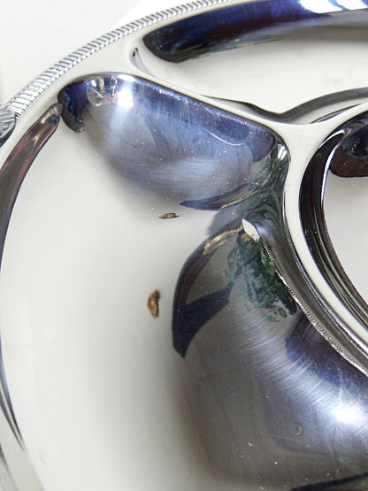 Vintage Servieraccessoire von Jean Couzon für Jean Couzon in Edelstahl, 5 Fächer