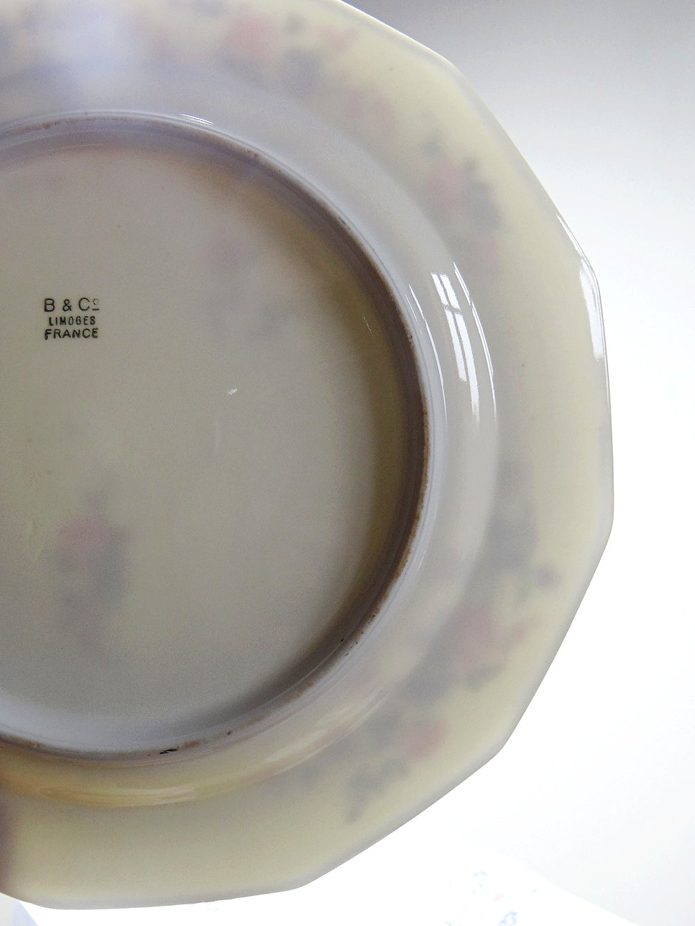 Set von 4 Vintage Teller von Bernardaud für B und C° florales Dekor
