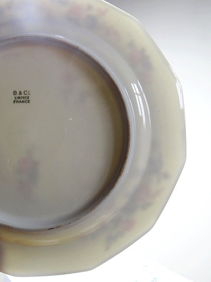Set von 4 Vintage Teller von Bernardaud für B und C° florales Dekor