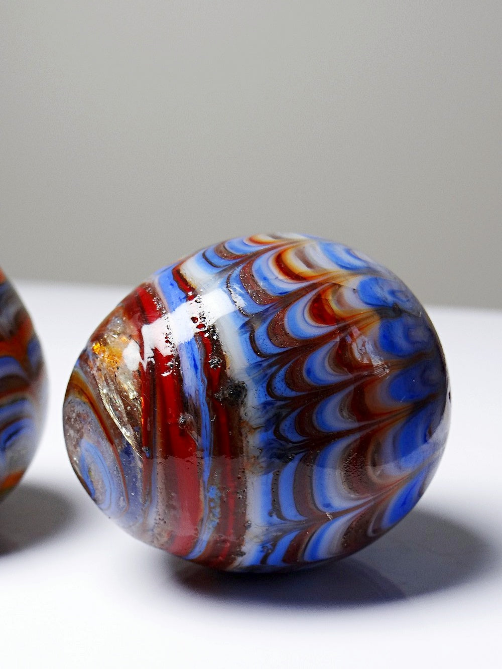 Vintage Set von 2 Murano-Glasei mehrfarbig, Kunst