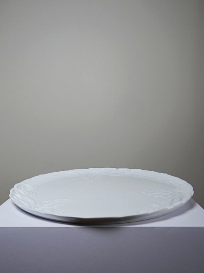 Vintage Tortenplatte Limoges France Porzellan weiß 31 cm