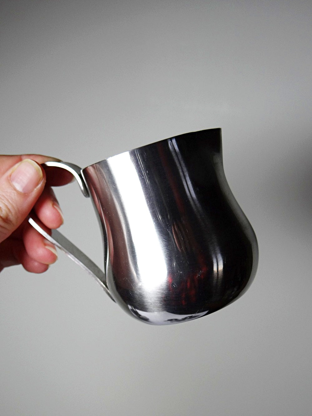 Vintage Barmessbecher Set von 4 aus gebürstetem Edelstahl, Silber
