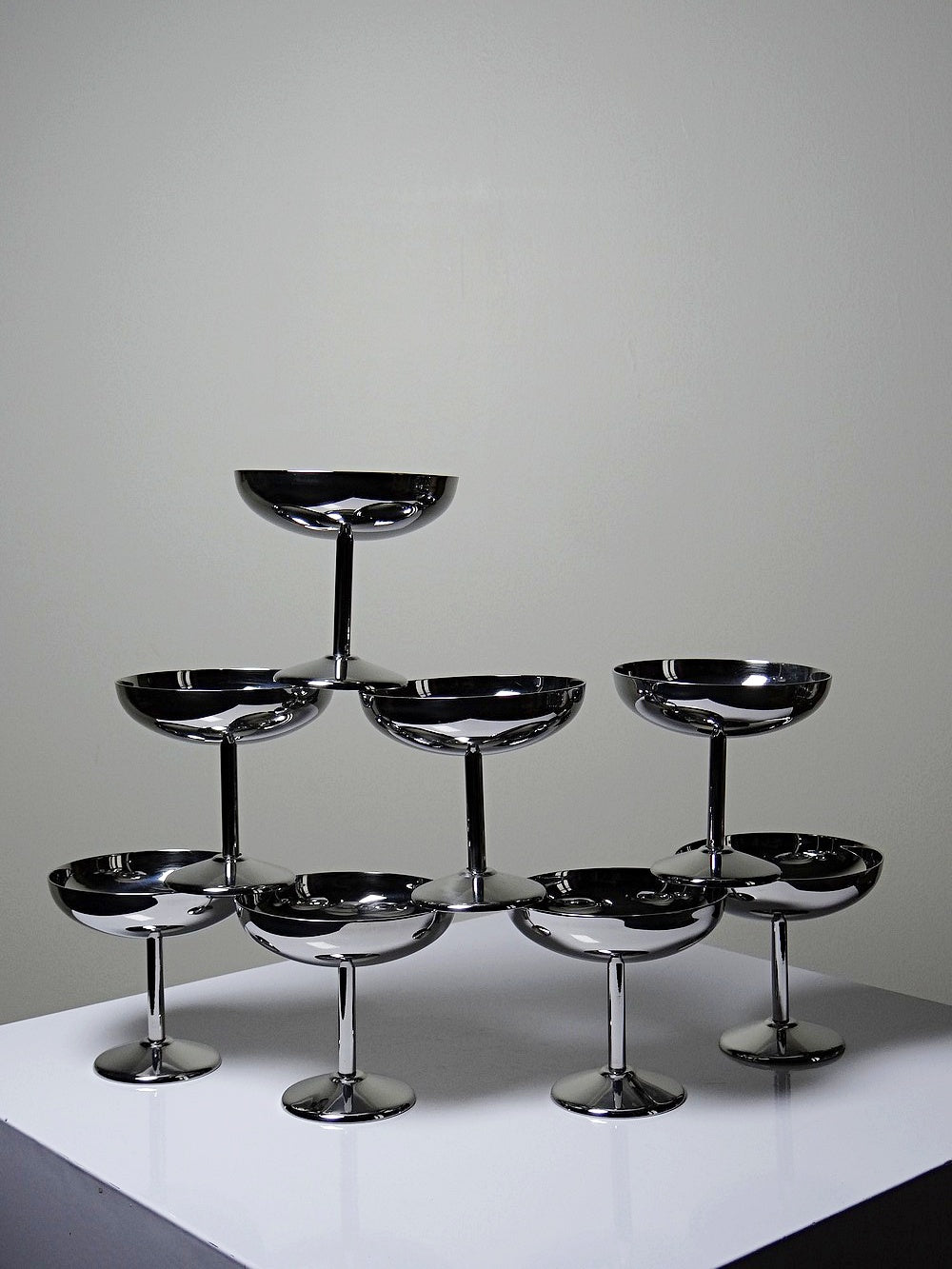 Set von 8 Vintage Dessertschale auf Fuß im Stil von Guy Degrenne