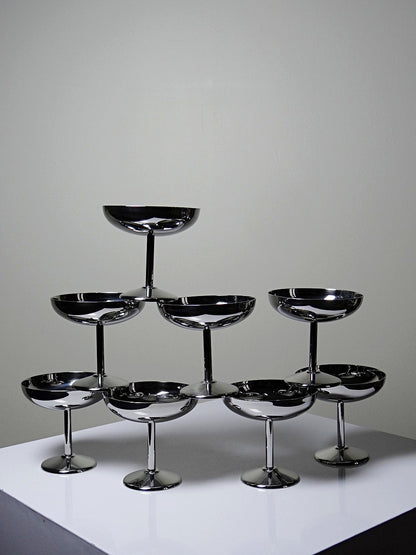 Set von 8 Vintage Dessertschale auf Fuß im Stil von Guy Degrenne
