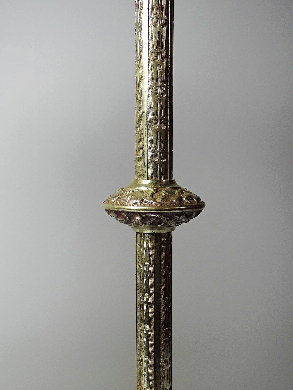 Vintage Kerzenleuchter Set von 2 Bronze vergoldet Gothic Stil XIXe Gold Vintage Dekoration