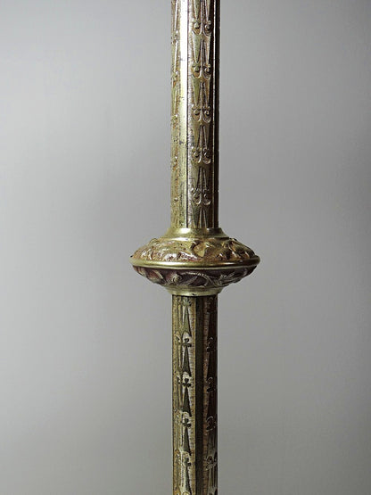 Vintage Kerzenleuchter Set von 2 Bronze vergoldet Gothic Stil XIXe Gold Vintage Dekoration