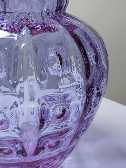 Vintage Vase Alexandrite Empoli blau bis rosa texturiert