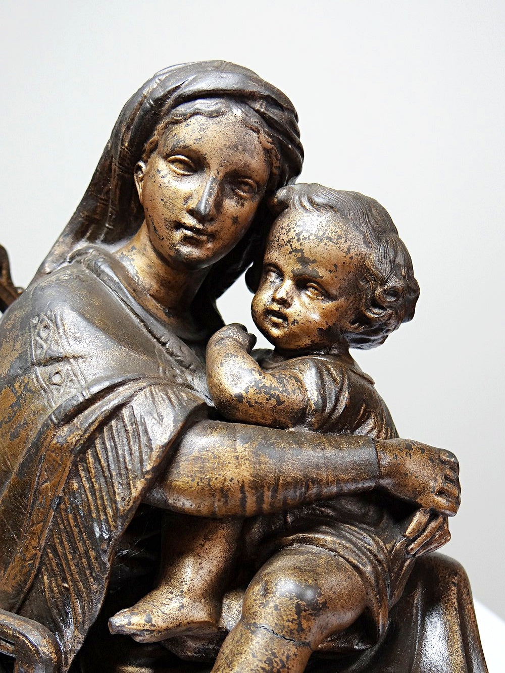 Vintage Statuette Vierge à la Chaise religiöses Motiv