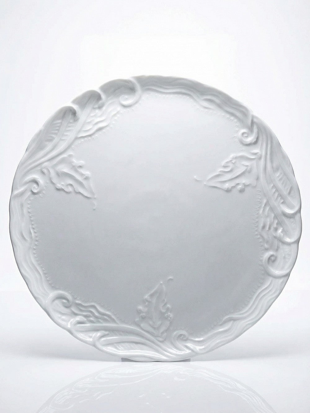 Vintage Tortenplatte Limoges France Porzellan weiß 31 cm