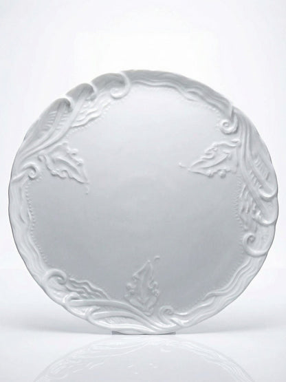 Vintage Tortenplatte Limoges France Porzellan weiß 31 cm