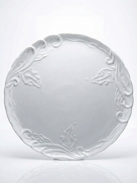 Vintage Tortenplatte Limoges France Porzellan weiß 31 cm