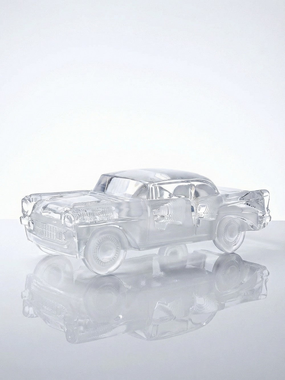 Vintage Kristall Briefbeschwerer Chevrolet Bel Air 1957 für Magic Crystal ForMen Hofbauer