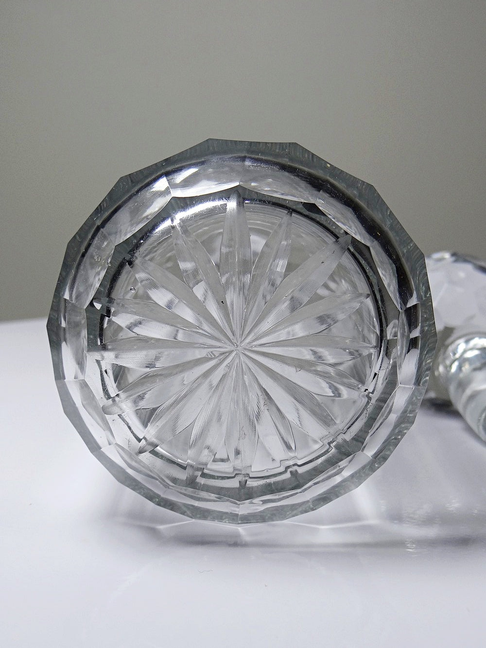 Vintage Whisky Karaffe von Elis Bergh für Baccarat klar, grün