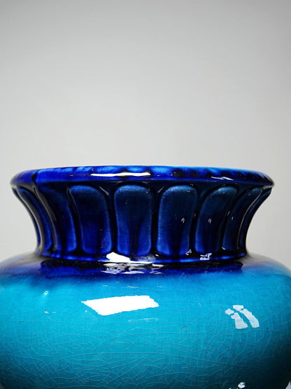 Vintage Vase D. Dinis für D.Dinis türkis und kobaltblau