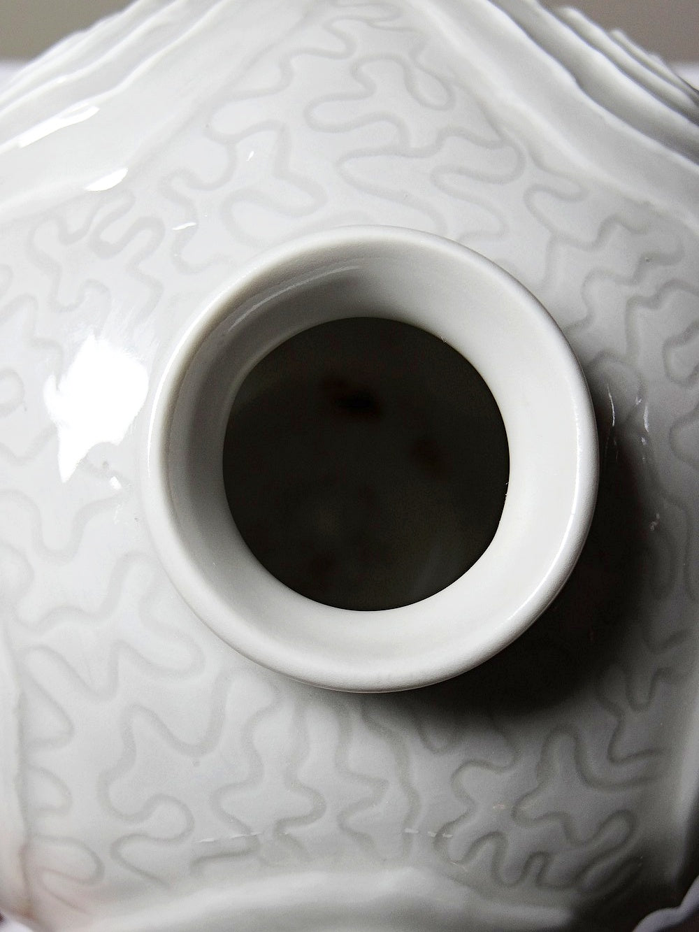 Vintage Vase Art Déco Porzellankugel 1935 Weiß Dekoration