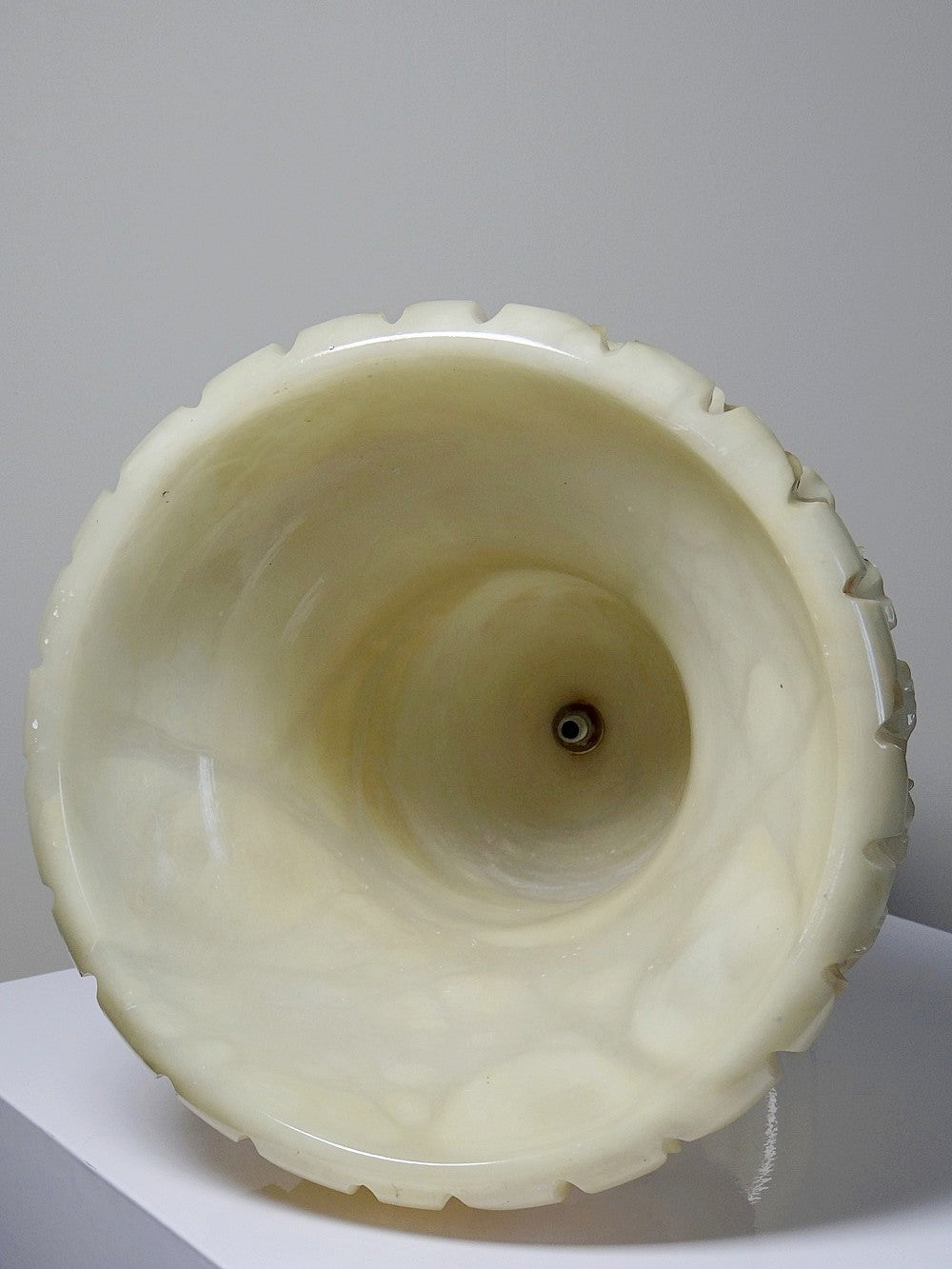 Vintage Medici Vase Alabastermarmor gelb Dekoration