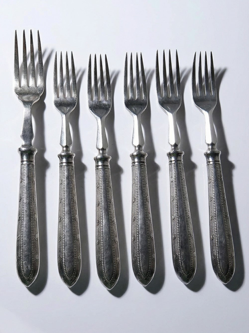Vintage Dessertgabel Set von 6 von Mappin und Webb für Mappin und Webb, versilbert