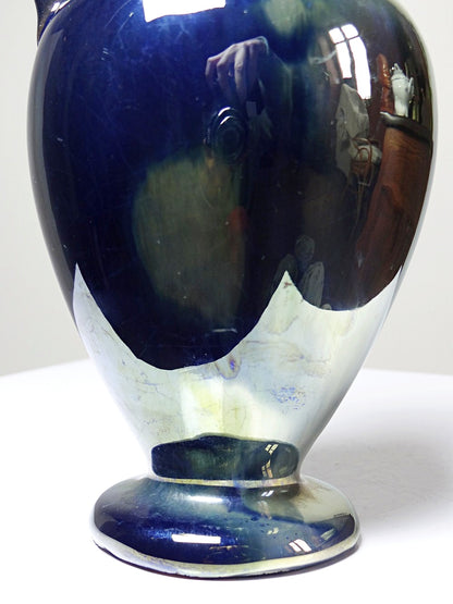 Vintage Steinzeugkanne Grès de Rambervillers für Rambervillers Blau