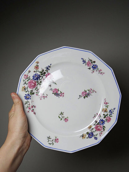 Set von 4 Vintage Teller von Bernardaud für B und C° florales Dekor