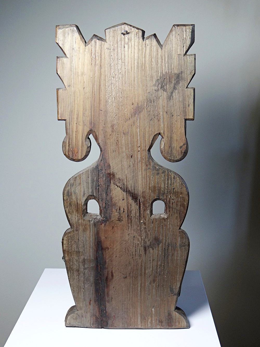 Vintage Wandskulptur aus Holz braun Dekoration