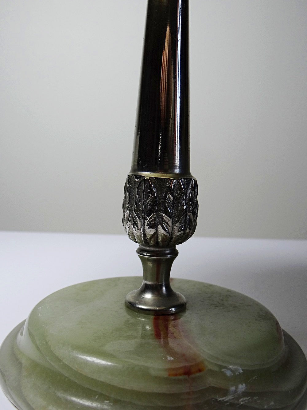 Vintage Präsentierständer aus grünem Onyx, Italien, selten