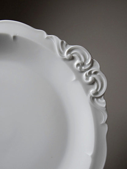 Vintage Servierplatte Limoges Porzellan weiß