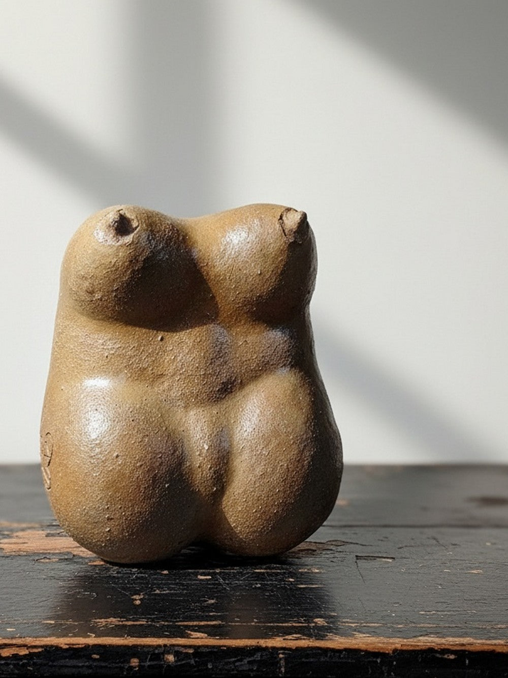 Vintage Venus Skulptur von JMB für Kunst Steinzeug braun