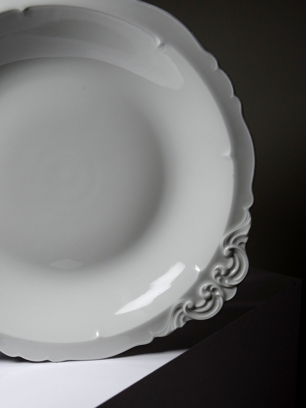 Vintage Servierplatte Porzellan Limoges Weiß