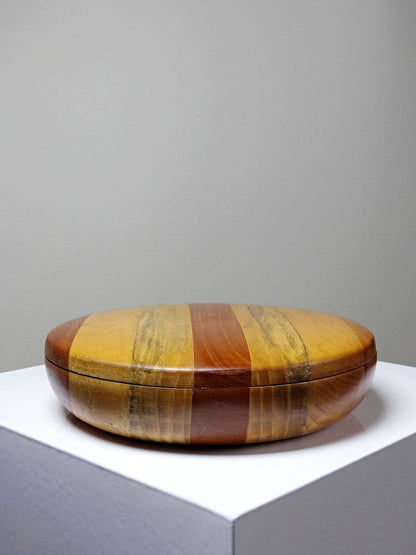 Vintage Servieraccessoire Vintage Holzbox mit Streifen