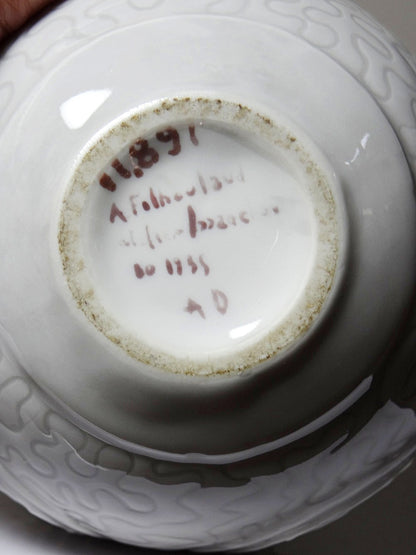 Vintage Vase Art Déco Porzellankugel 1935 Weiß Dekoration
