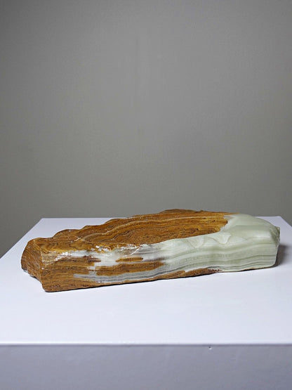 Vintage Aschenbecher aus grünem Onyx aus Italien, 1950er bis 1970er Jahre