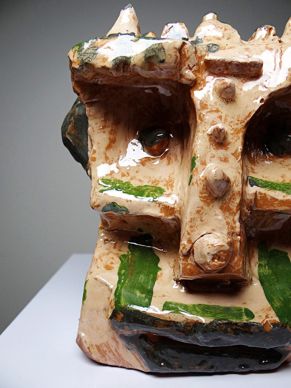 Vintage Skulptur anthropomorph "Patrick" für OrangeKunst glazed terracotta