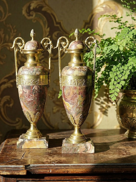 Vintage Set von 2 Cassoletten Napoléon III Multicolor